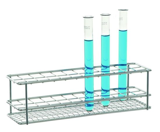 Test tube racks, 18/10 stainless steel wireTest tube racks made of ...
