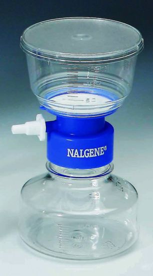 Filter units Nalgene™ Rapid-Flow™, PES Membrane, sterileIdeal for biological and pharmaceutical sterile filtration. PES membrane features low protein binding, low level of extractables and a high flow rate. Now available in three pore sizes_1905335