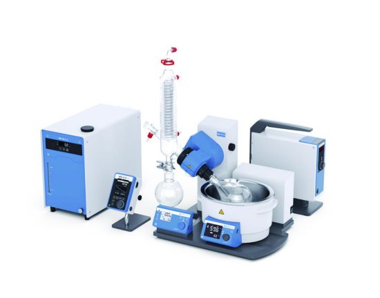 Rotary evaporator package RV 10 digital pro V CompleteComplete solution for a rotary evaporator setup with the robust and reliable companion for all distillation tasks including heating bath HB digital and vertical glassware. This rotary ev_1918184