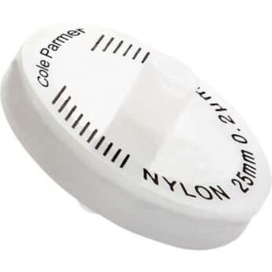 Cole-Parmer Nylon Chromatography Syringe Filter, 0.20um Pore, 25mm Dia, 100/Pk_1474826
