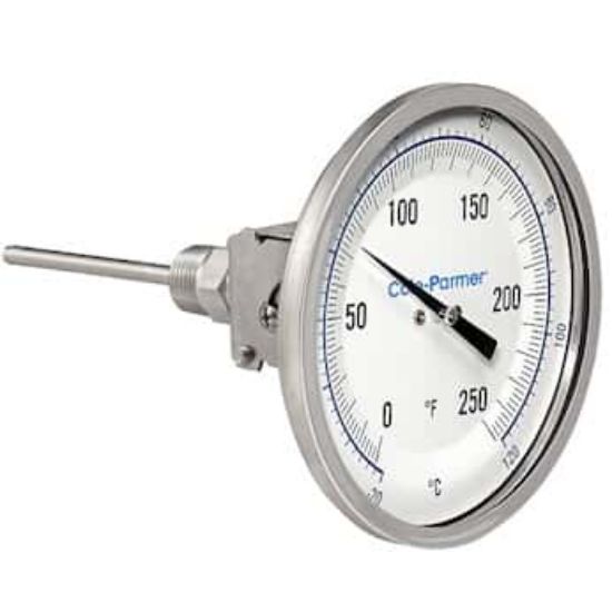 Cole-Parmer Industrial Silicone Filled Bimetal Thermometer 5