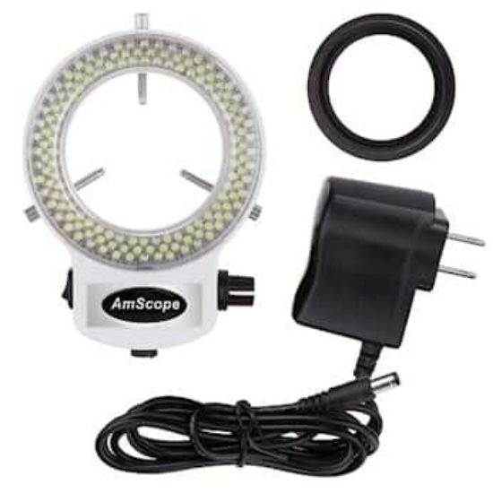 144 LED Intensity-Adjustable Ring Light for Stereo Microscopes with ...