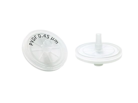LLG-Syringe pre-filter from PVDF, 0,45 μm Ø 13 mm, transparent, non sterile, pack of 500_1496852