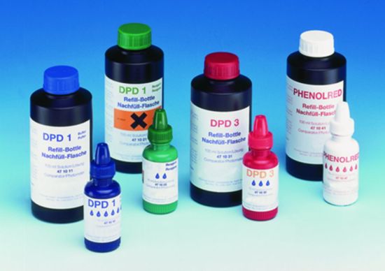 Buffer solution DPD 1 blue, 100 ml flask | John Morris Group New Zealand