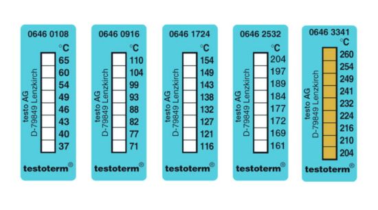 8-step irreversible temperature strips testoterm®Strips for 8 ...