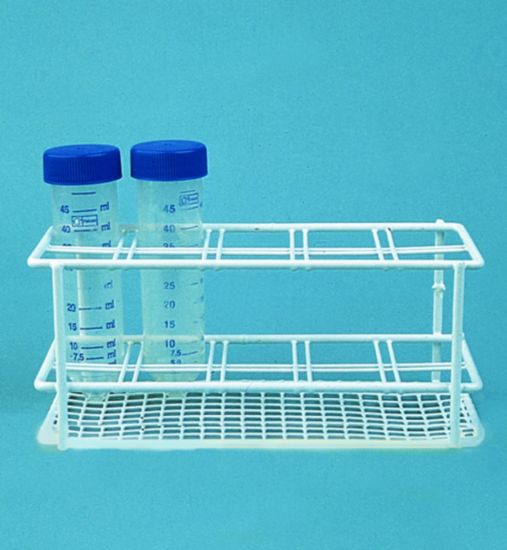 Test tube stands,wire,nylon-coated,30x30 mm 5 x 2 openings | John ...
