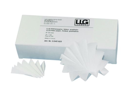LLG-Folded filters 125mm, qualitative medium, pack of 100_1559276