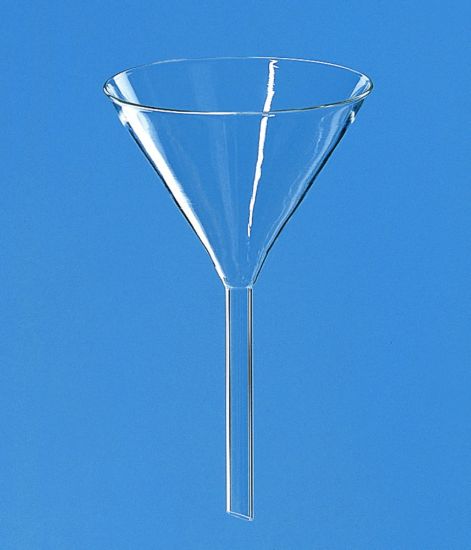 Funnels, Borosilicate glass 3.3., plain-Angled at 60°-Ground and fire ...
