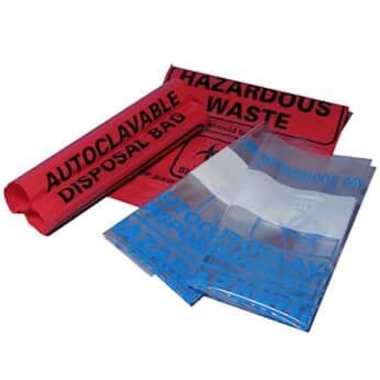 Cole-Parmer Essentials Biohazard & Autoclavable Bags, Red, 12.2" x 26", PP; 200/CS_1869864