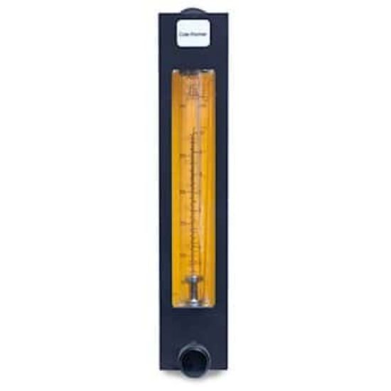 Cole-Parmer Panel-Mount Flowmeter with Valve, 316 SS, 3/8