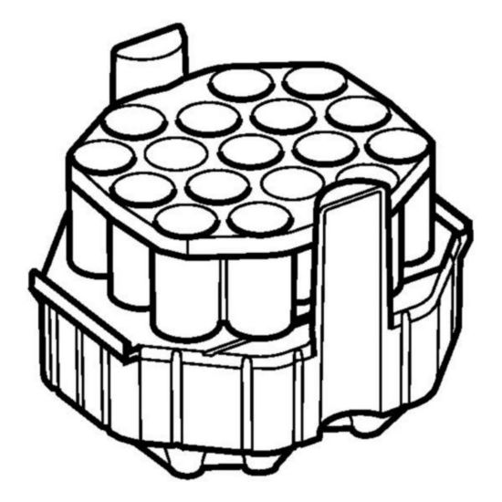 Adapter, for 17 conical vessels 15 mL or 16 Eppendorf Tubes 5 mL or 1 Microplate 5ml for rotor S-4xUniversal, set of 2 pieces_2320972