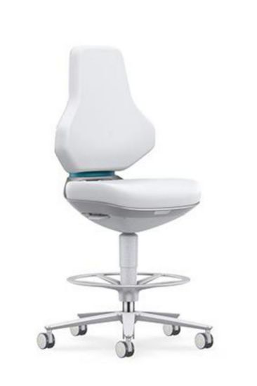 Cleanroom Lab Chair Texon, skintec offwhite with stop & go-castors and ...