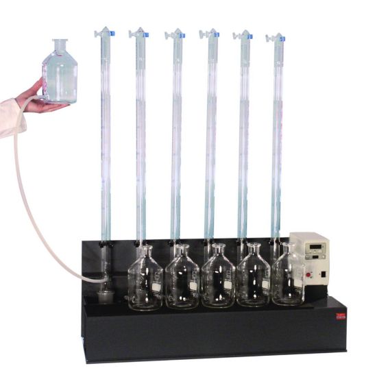 Eudiometer unit FH 10 eudiometer tube, stand- and level bottle, acc.to ...