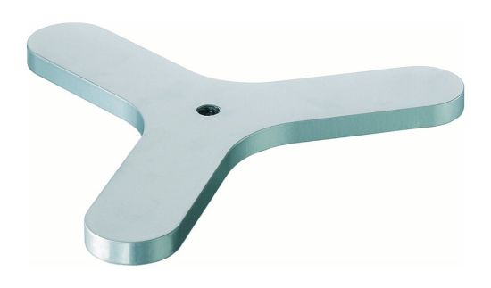 Retort stand base, tripod patternType 1: steel, thickness 10 mm, powdercoated, M 10 threaded, rubber feetType 2: for rods up to 13 mm diam. hinged screw M 6Laboratory stands are supplied without support rod. Please select the suitable rod f_1576654