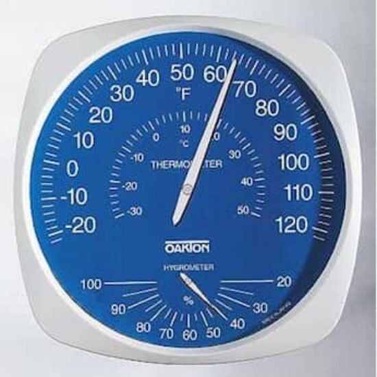 Oakton 1013-00 Large Dial Thermohygrometer, 25 to 80 % RH, 22 to 122 °F ...
