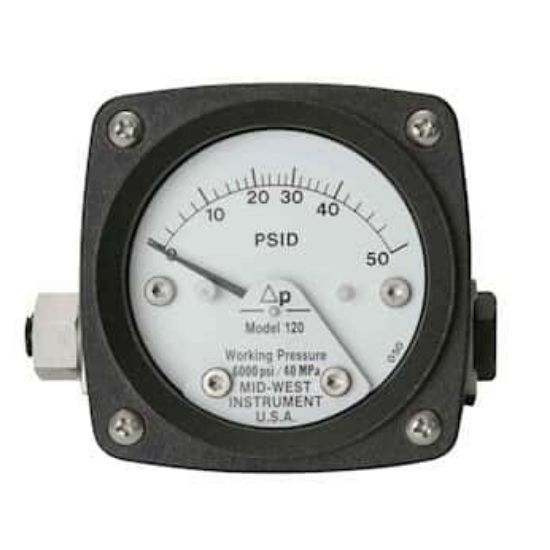 Mid-West Instrument Differential Pressure Gauge 15 PSI 1/4 NPT(F ...