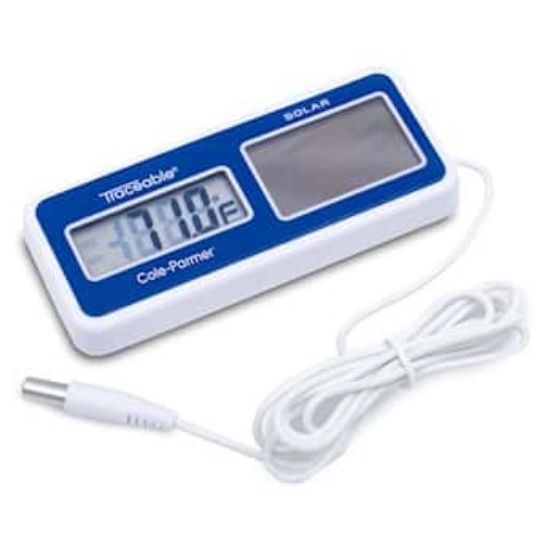 Traceable Solar-Powered Digital Thermometer with External Probe and ...