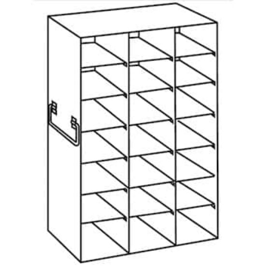 Cole-Parmer PolarSafe Upright Freezer Rack for 25-Place Slide Boxes 3 x ...