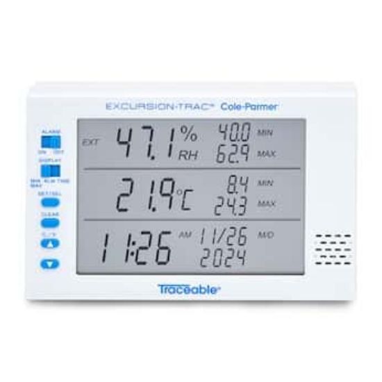Traceable Excursion Trac Thermohygrometer with Barometer and NIST ...