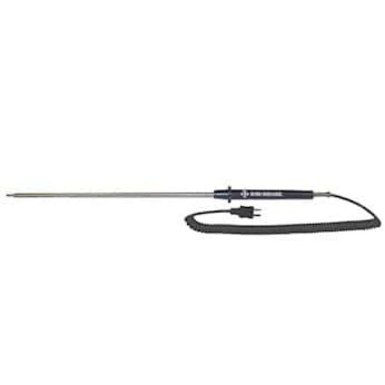 Digi-Sense Type J Extra-Long Stainless Steel Probe, 10" L x 0.125" Dia, Grounded Tip, Mini Connector_1178083