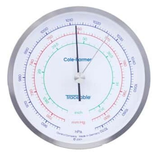 Traceable Three-Scale Dial Barometer with NIST Calibration – mbar/