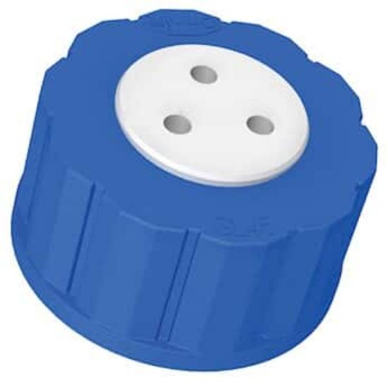 Diba Omnifit T-Series Solvent Bottle Cap, GL45, 3 Luer ports with valve ...