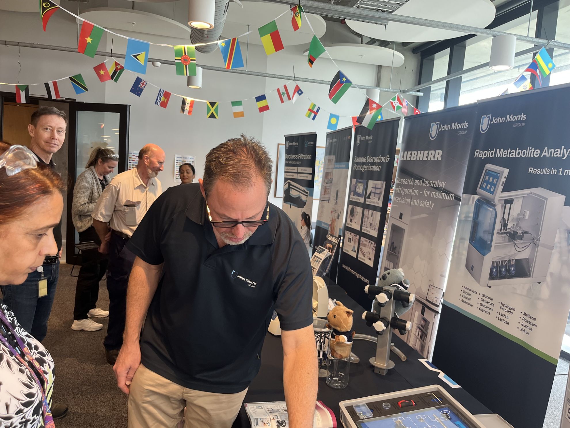 John Morris Group team showcasing laboratory and research solutions at the School of Chemical Engineering University of Queensland