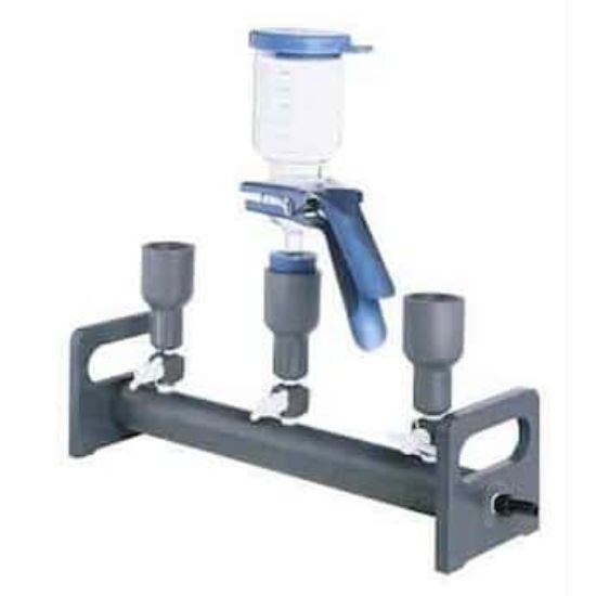 Advantec Vacuum Filtration Manifold, PVC, 3-Branch with 2-Way Valves ...