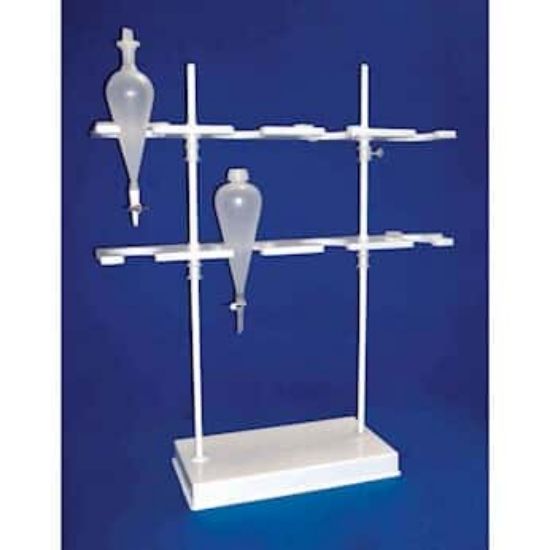 Scienceware separatory funnel rack, HDPE, adjustable height