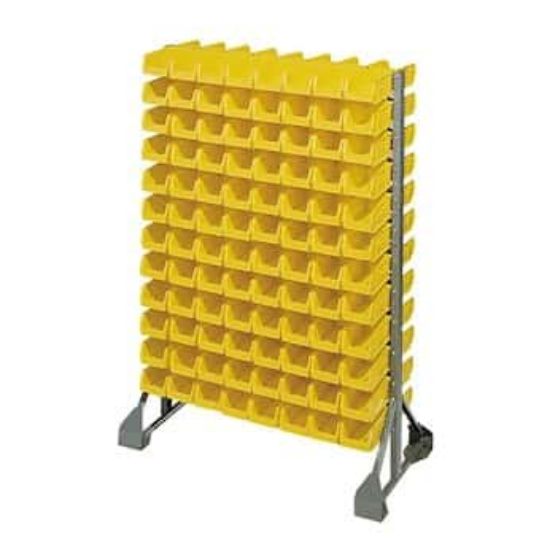 Akro-Mils Free-Standing Rack, Double-Sided Access, Heavy-Duty Steel ...
