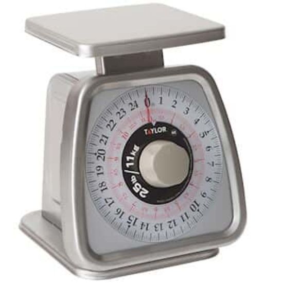 Taylor Mechanical Stainless Steel Food Scale, 25 lb / 11 kg, NSF ...