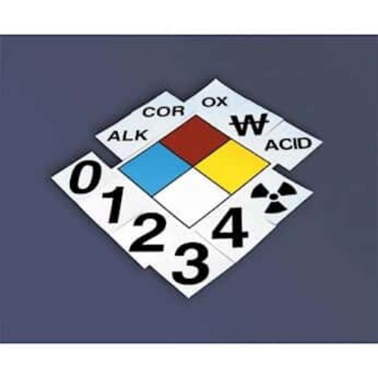 Accuform NFPA Placard Sign Kit 15 x 15 Adhesive Vinyl, Color-Coded Hazard Classification_1152481