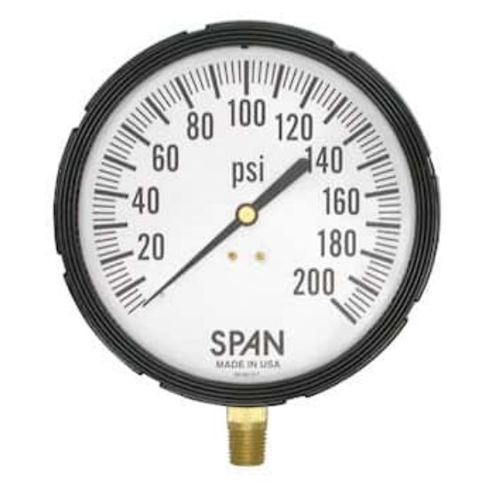 Thuemling Filled Industrial Pressure Gauge 0 To 160 PSI 4.5 Inch Dial 1 ...