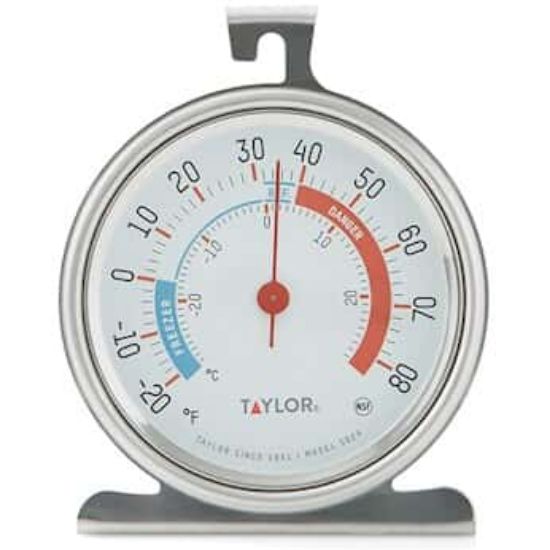 Taylor Classic Refrigerator/Freezer Analog Dial Thermometer, NSF Listed, -20°F to 80°F (-20°C to 20°C)_1197183