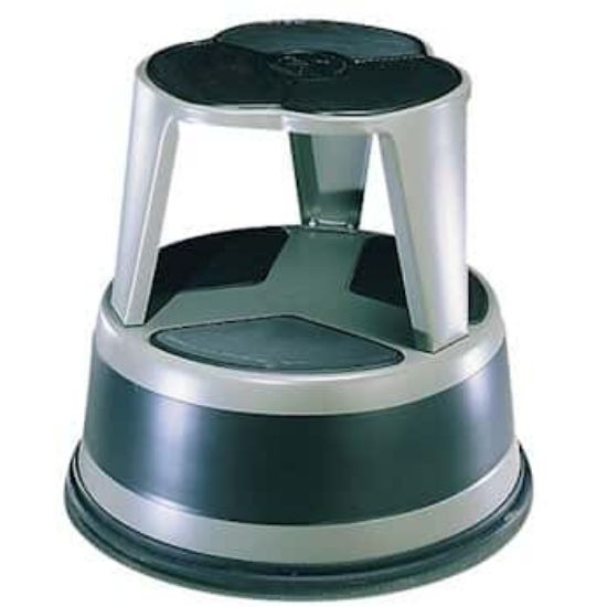 Kik-Step Gray Step Stool, Steel with Nonskid Tread, 14