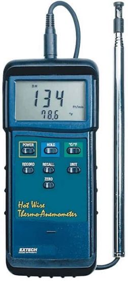 Extech Heavy-Duty Hot-Wire Thermoanemometer with PC Interface, Model ...