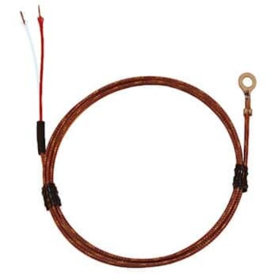 Digi-Sense Type J Economic Bolt-On Thermocouple Probe 8 Screw 36IN Fiberglass Extension Grounded Junction_1116550
