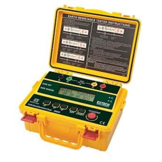 Extech Earth Ground Resistance Tester Precision 4 Wire 3 Wire Testing ...