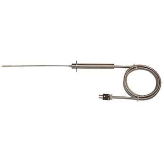 Digi-Sense Type J All Stainless Steel Probe, 8" L, 0.125" Dia, Mini Connector, Grounded_1170817