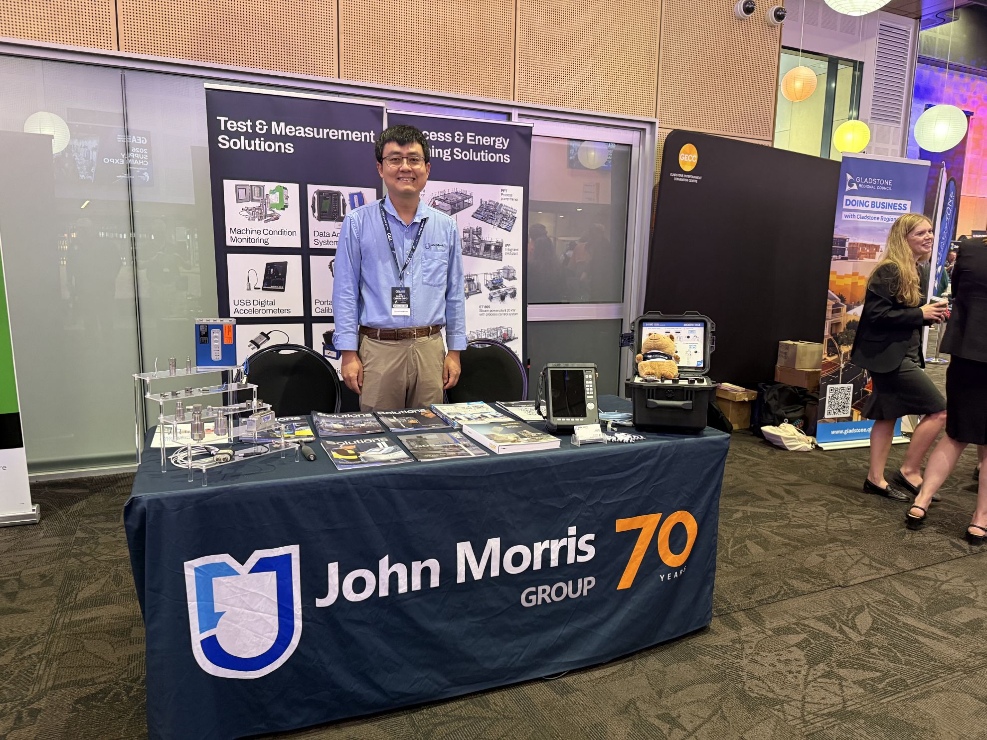 John Morris Group stand at the Gladstone Local Supplier Conference showcasing test and measurement solutions