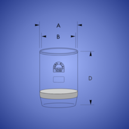 ROBU Glasfilter-Geräte Filter Crucibles 50 ml Porosity 3, 40 mm Ø, VitraPOR, Borosilicate Glass_1553823