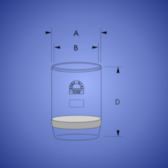 ROBU Glasfilter-Geräte Filter Crucibles 50 ml Porosity 3, 40 mm Ø, VitraPOR, Borosilicate Glass_1553823