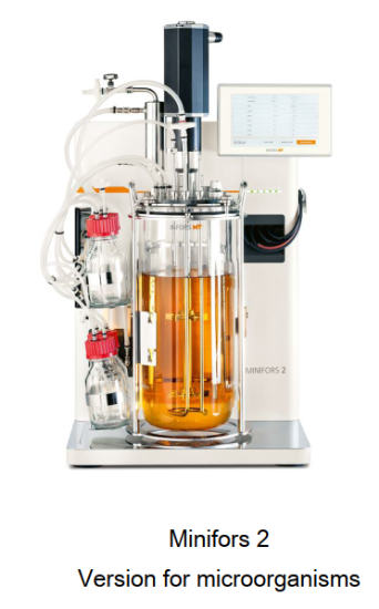 Minifors 2 Microorganism Culture: 1.5 L TV, (1 L Working Volume). pH and Redox sensors_2355124