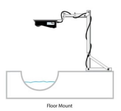 Teledyne ISCO Floor Mount Bracket for LevelRay Non-contact Level Sensor_2331372