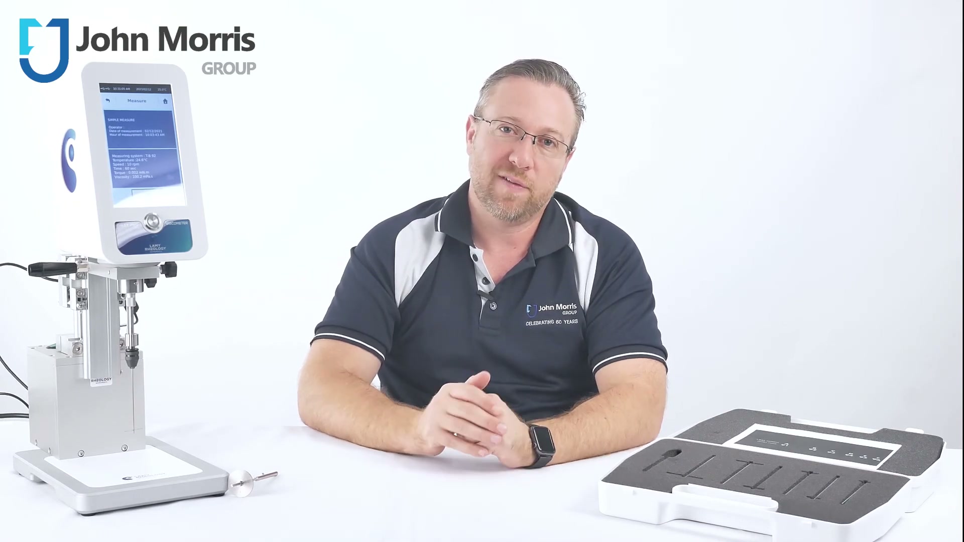 John Morris Group specialist wrapping up the HELIPRO viscosity measurement overview