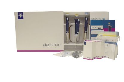 Gilson PIPETMAN G Starter Kit, Pipettes P20G, P200G, P1000G, Manual Air Displacement, D200 TIPACK Pipette Tips, Metal Ejector_1181482