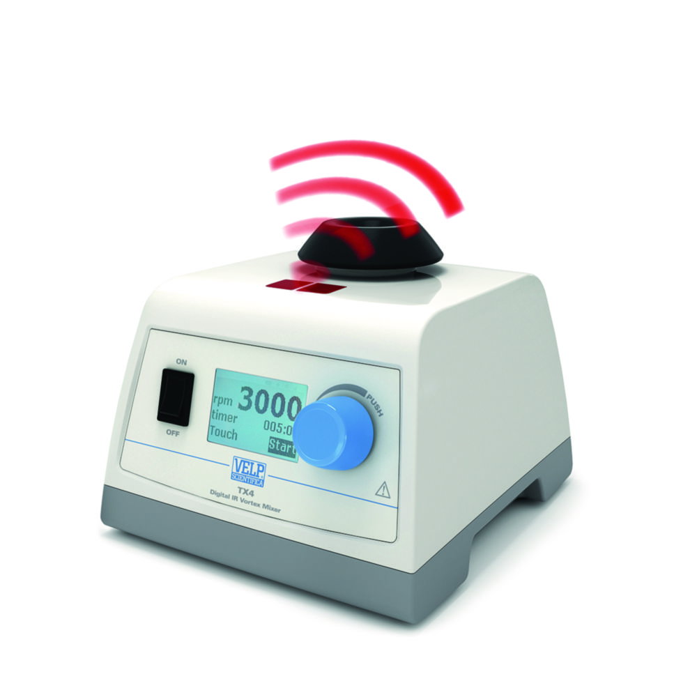 Velp Vortex Mixer TX4 IR, 100-240V/50-60Hz, UK Plug | LabFriend UK