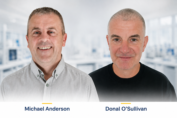 Michael Anderson and Donal O'Sullivan professional headshots for LabFriend UK leadership and business development team