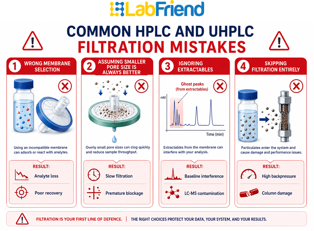 Common syringe filtration mistakes in HPLC and UHPLC sample preparation