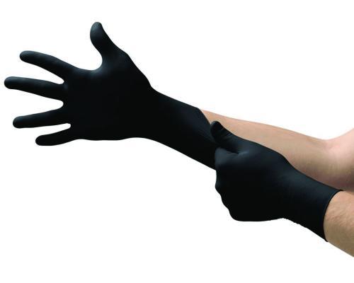 super long leather gloves